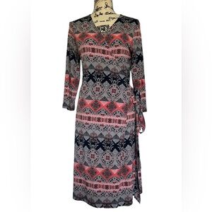 Banana Republic Long Sleeve Wrap Dress Size M Stretch